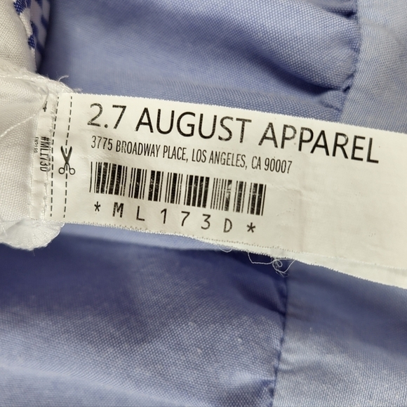 Pomander Place Tuckernuck Preppy Feminine Quinn Tiered Mini Dress Blue Stripe XS - Picture 15 of 16